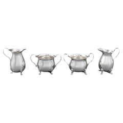 Georgian Style Sterling Silver Tea Articles, 4