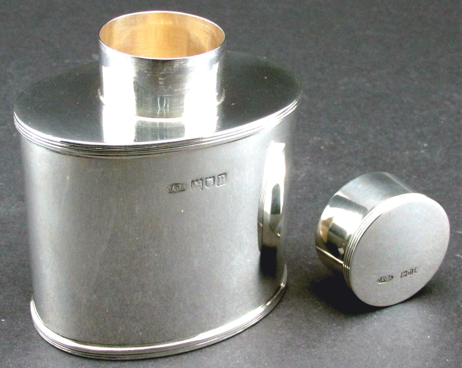 20th Century A Very Fine Edwardian Period Sterling Silver Tea Caddy by Asprey of London, 1908 For Sale