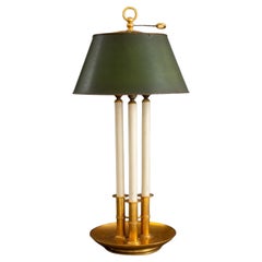 Georgian Style Tall Bouillotte Lamp In Brass