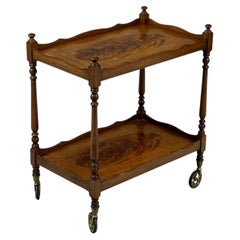 Georgian Style Two Tier Bar Cart, Hardwood, Marquetry, England