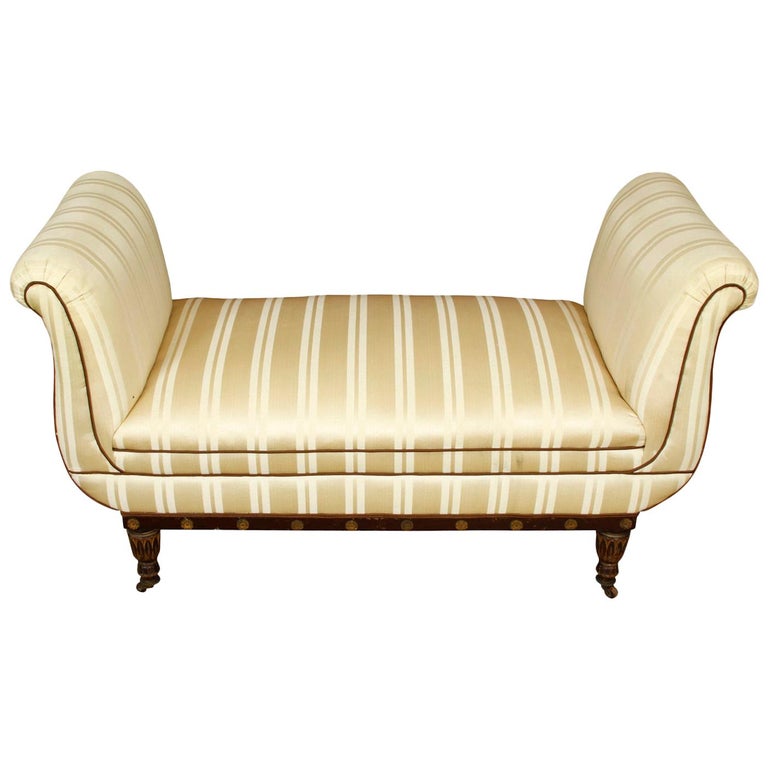 Style Upholstered Window Bench For Sale at 1stDibs