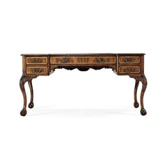 Georgian Style Walnut Leather Top Desk