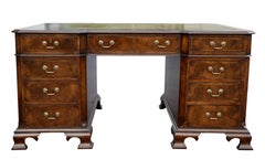 Georgian Style Walnut Partners Desk