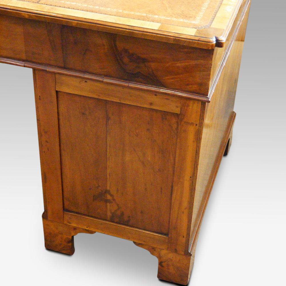 Georgian Style Walnut Pedestal Desk 2