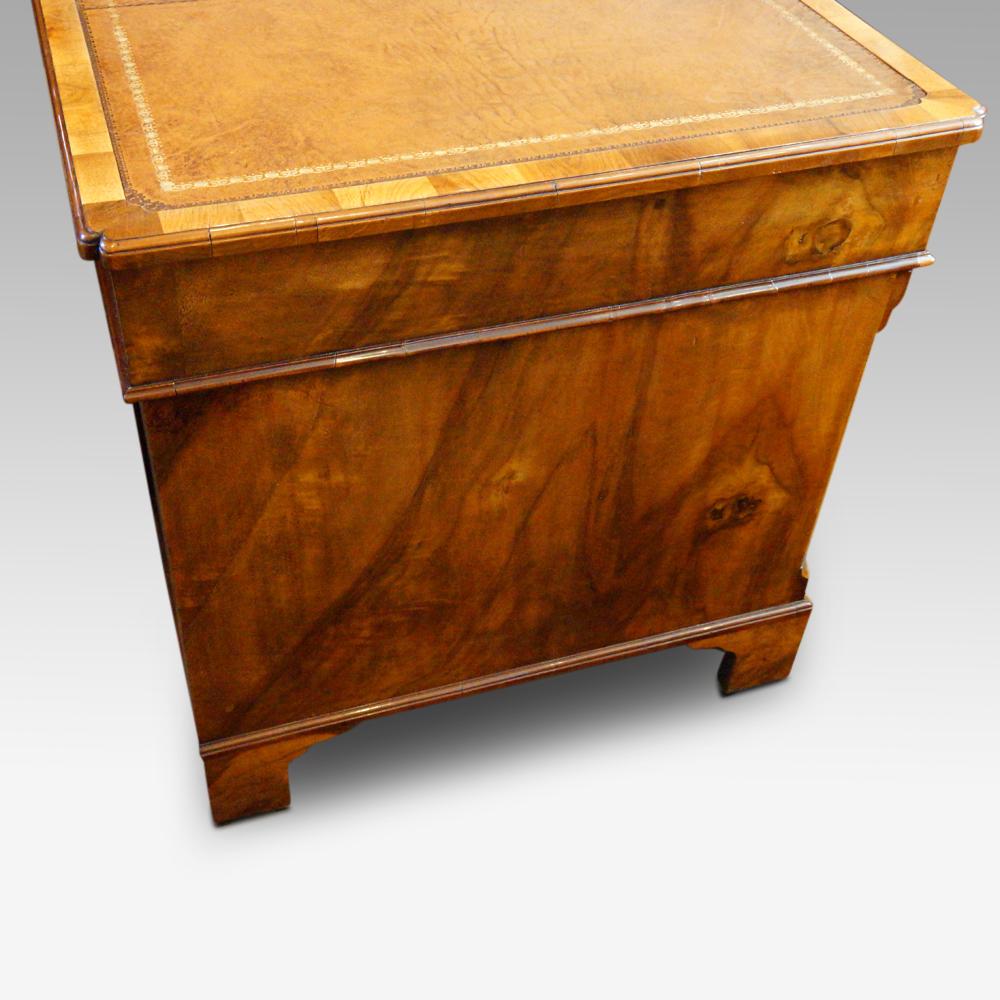 Georgian Style Walnut Pedestal Desk 3