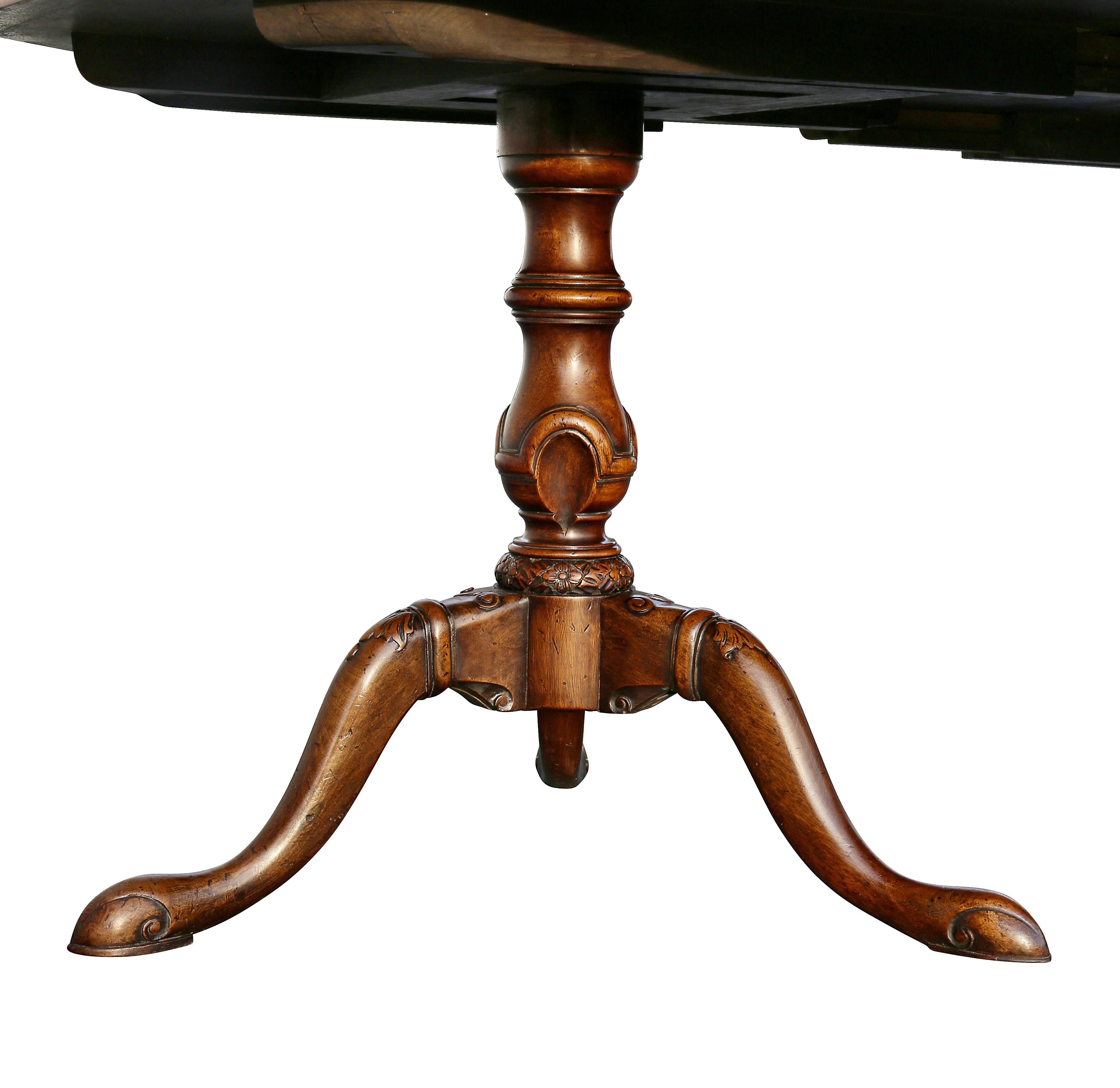 Georgian Style Walnut Three-Pedestal Dining Table 4
