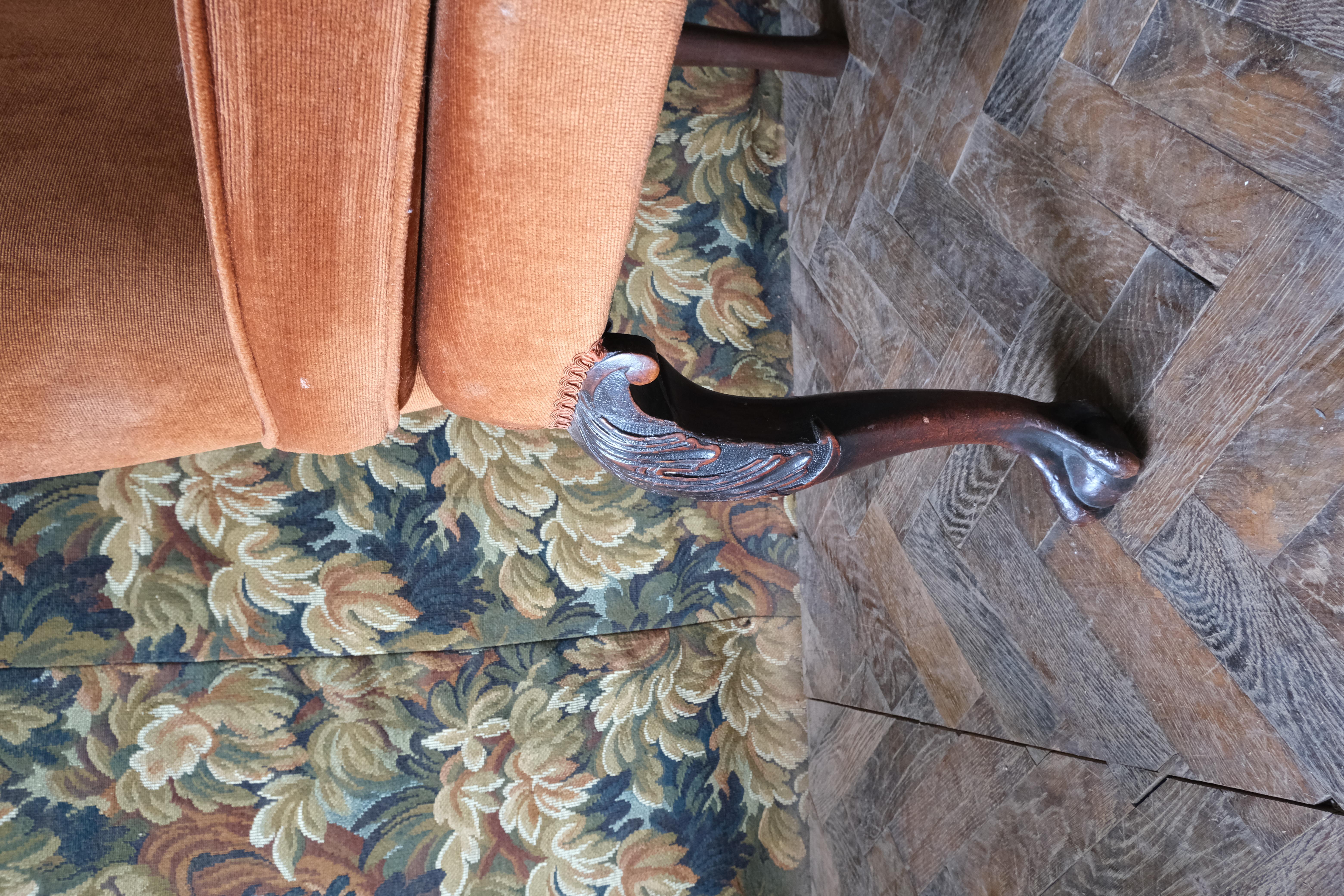 Georgian style wing chair In Fair Condition In Cheltenham, GB