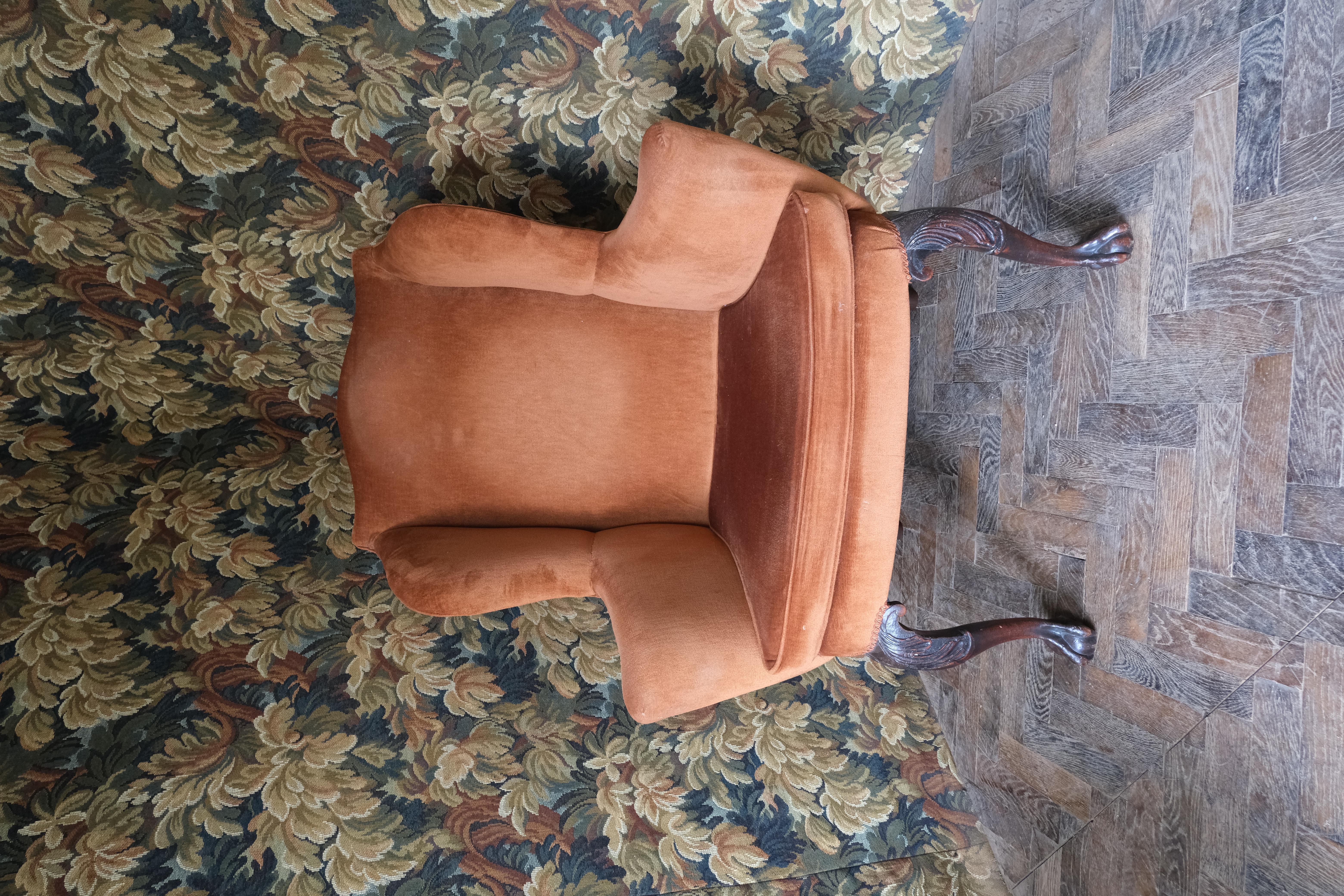 Mahogany Georgian style wing chair
