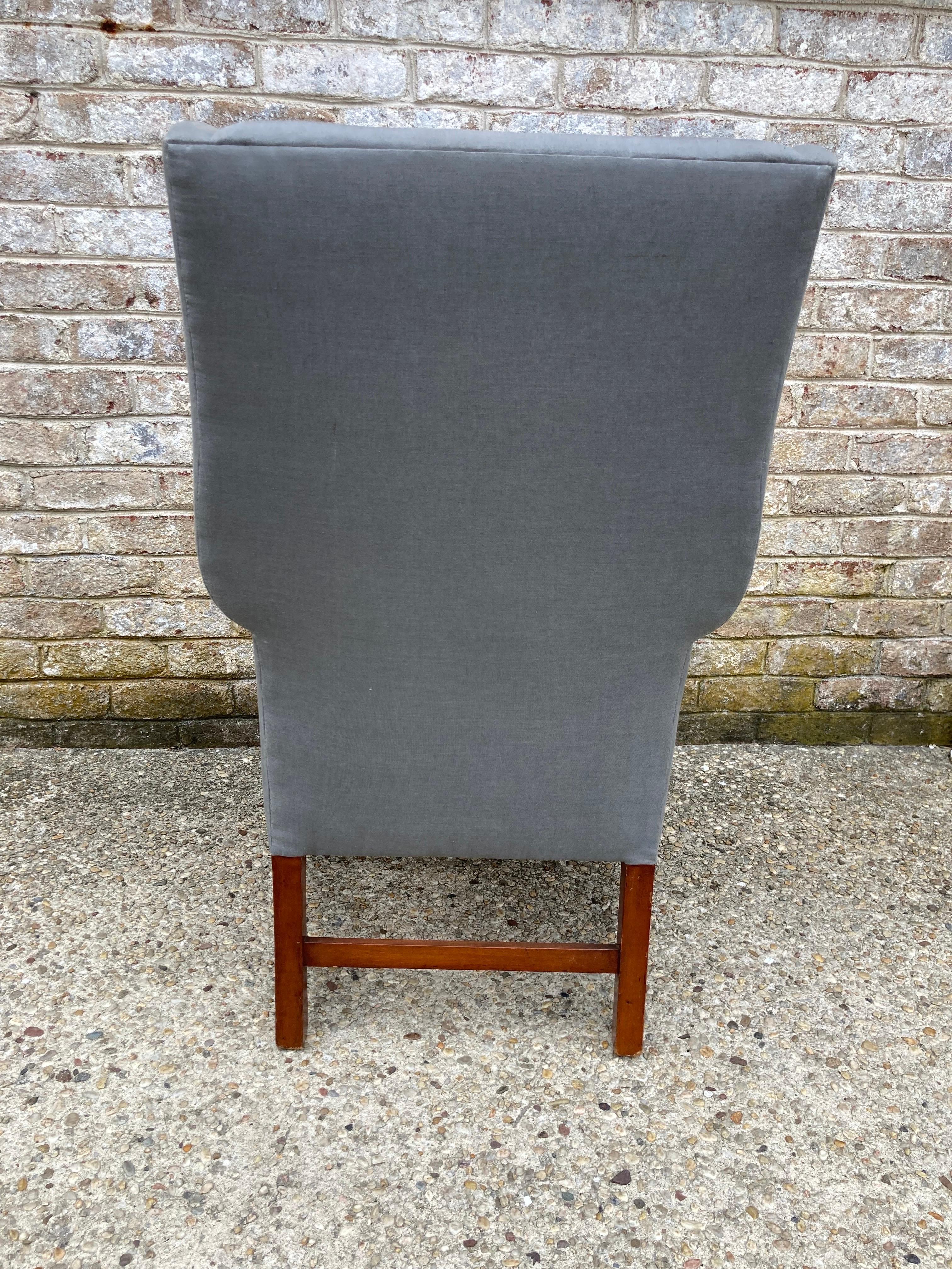 Georgian Style Wingback Chair In Excellent Condition In East Hampton, NY