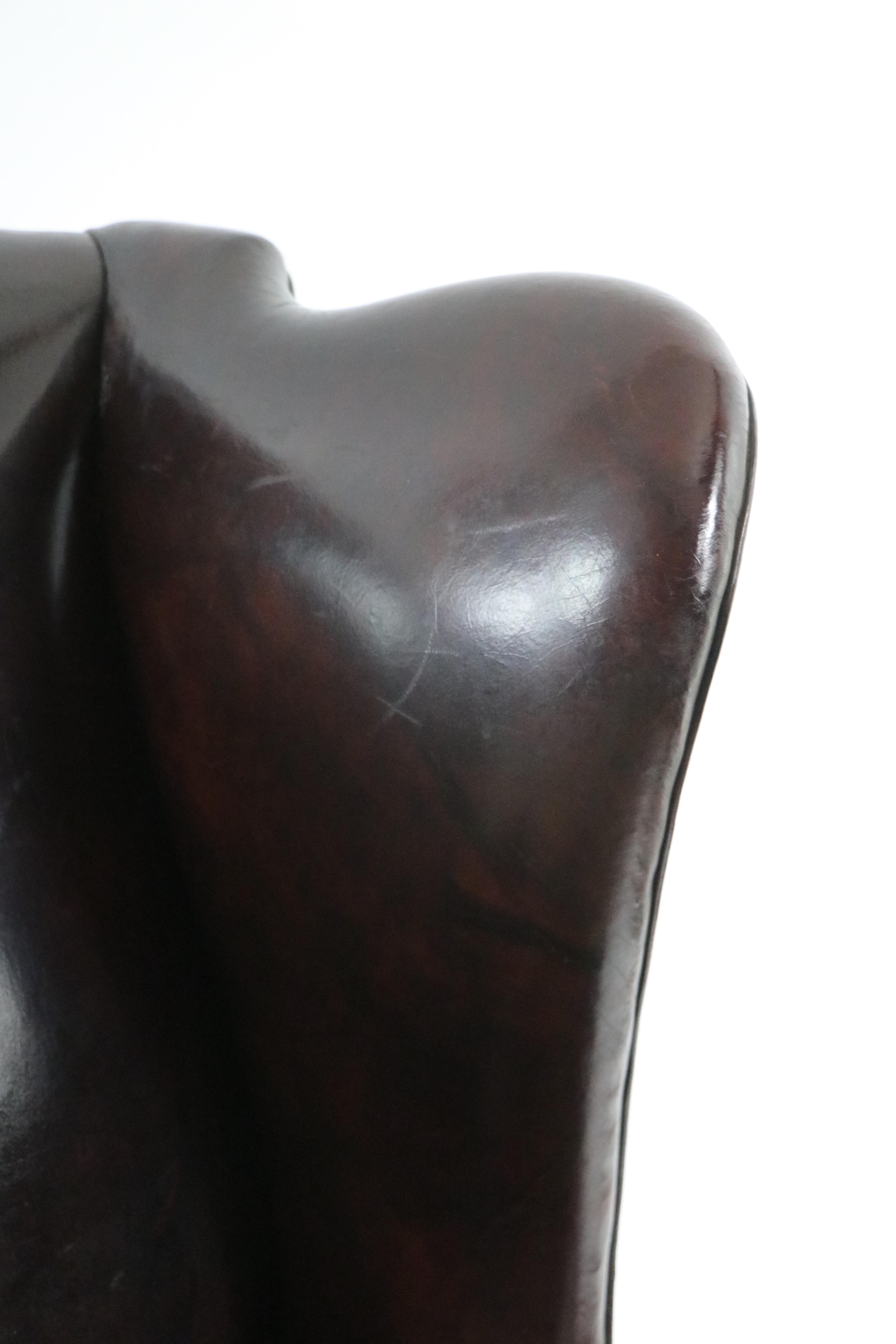 Georgian Style Wingback Chair in Leather 2