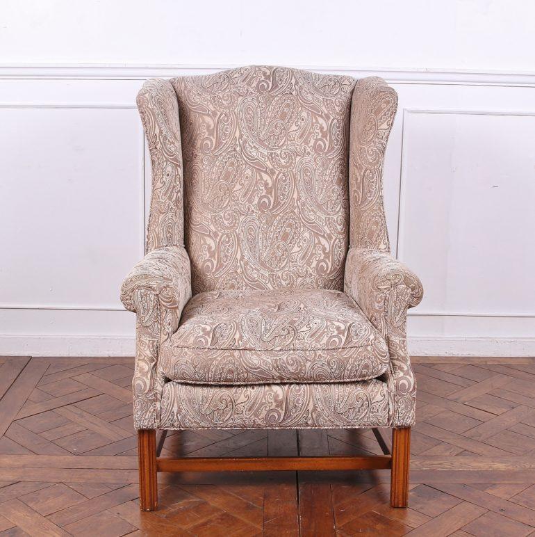 Georgian Style Wingback Chairs In Good Condition In Vancouver, British Columbia