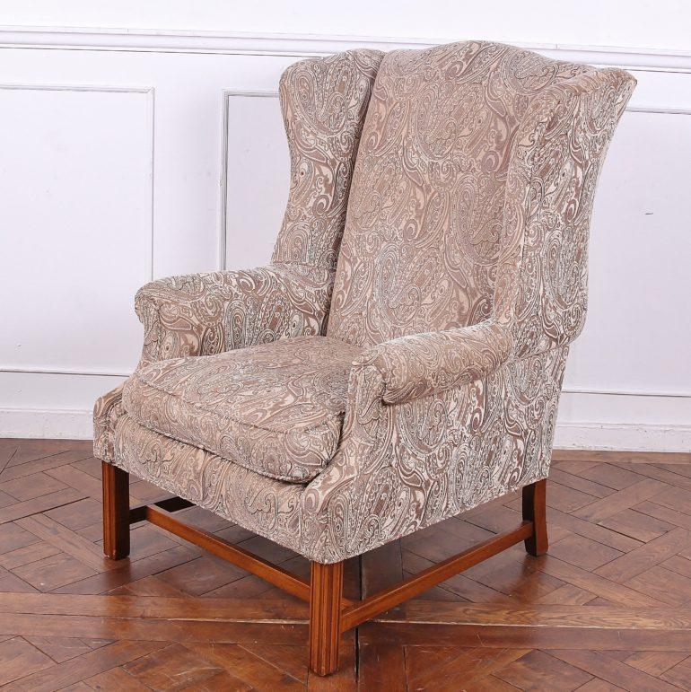 Bentwood Georgian Style Wingback Chairs