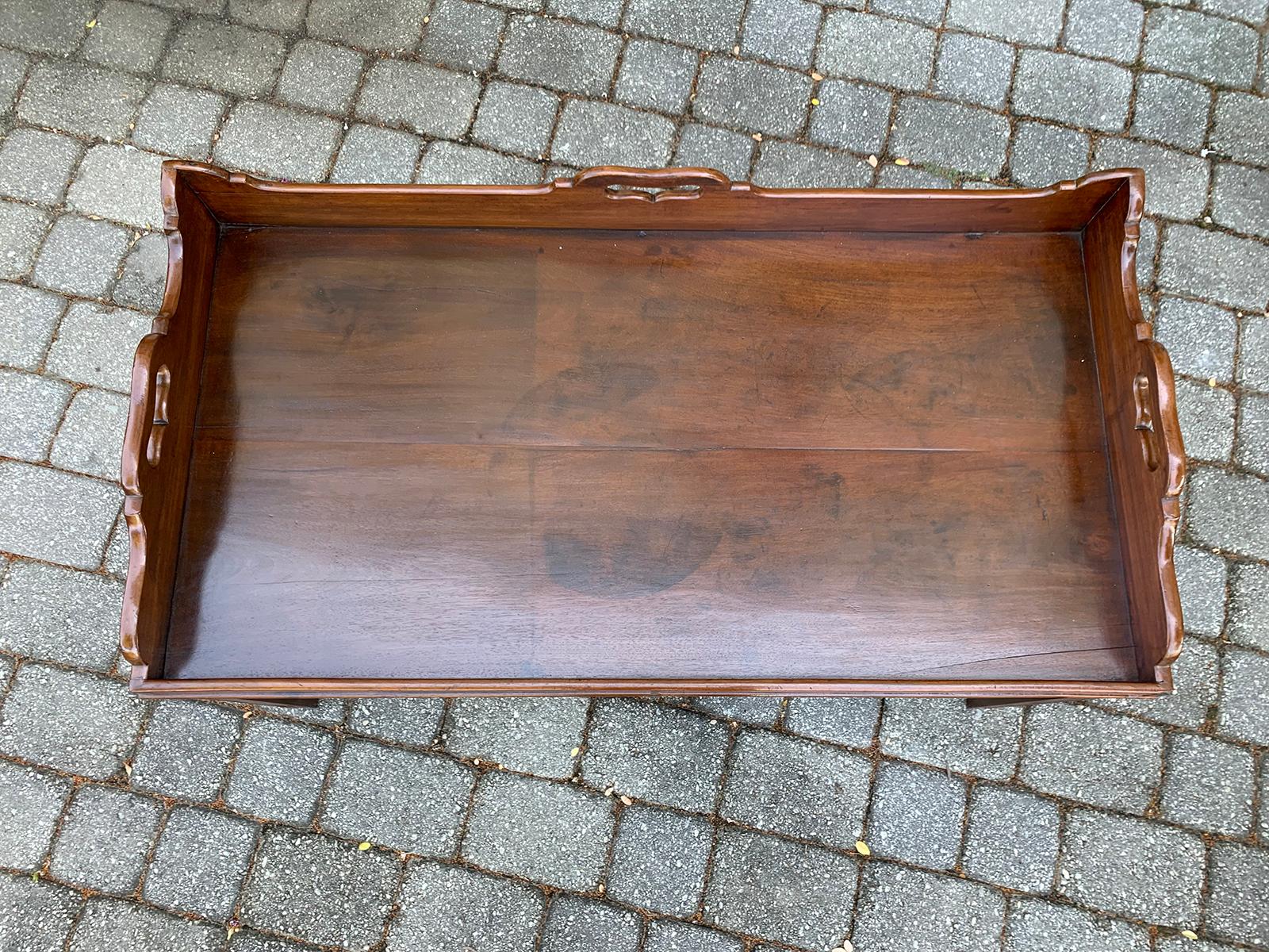 Georgian Style Wood Tray Coffee Table, circa 1830-1840s 2