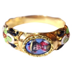 Georgian Swiss Poison Ring in Rose Gold 18 Karats