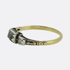 Georgian Table-Cut Diamond Three-Stone Ring