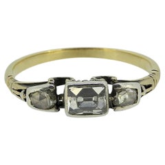 Georgian Table-Cut Diamond Three-Stone Ring