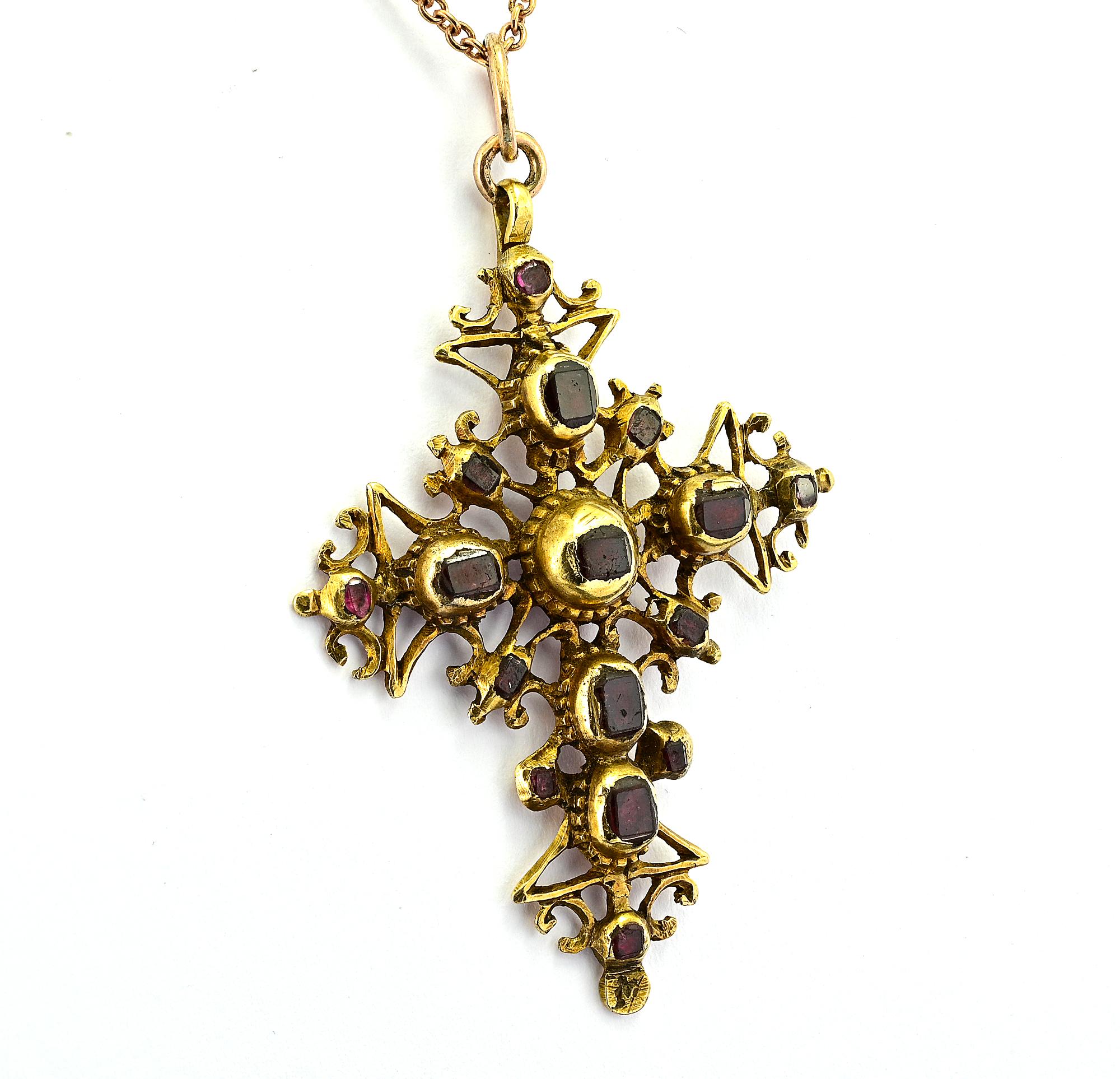 avon gold cross necklace