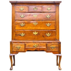 Georgian Tall Boy in Walnut, England, 1720s