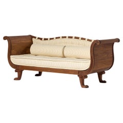 Georgian Teak Wood Claw Foot Indoor Outdoor Sofa in Perennials - Tent by DH