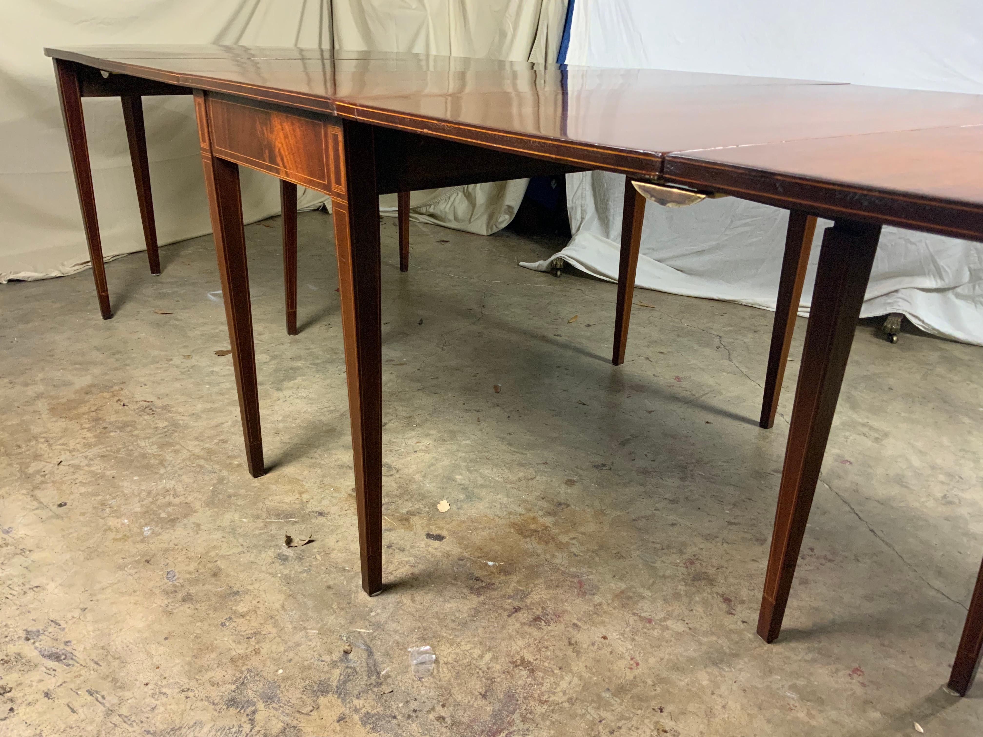 Georgian Three Piece D end Banquet Table 5