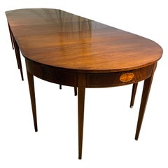 Georgian Three Piece D end Banquet Table