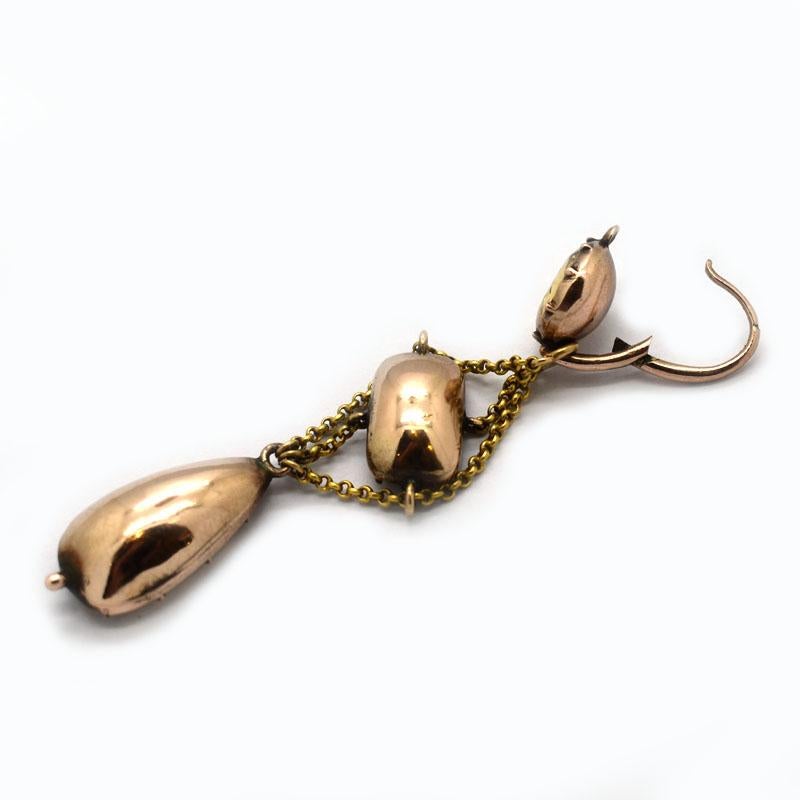 Georgian Topaz and Gold Drop Earrings, Circa 1810 1