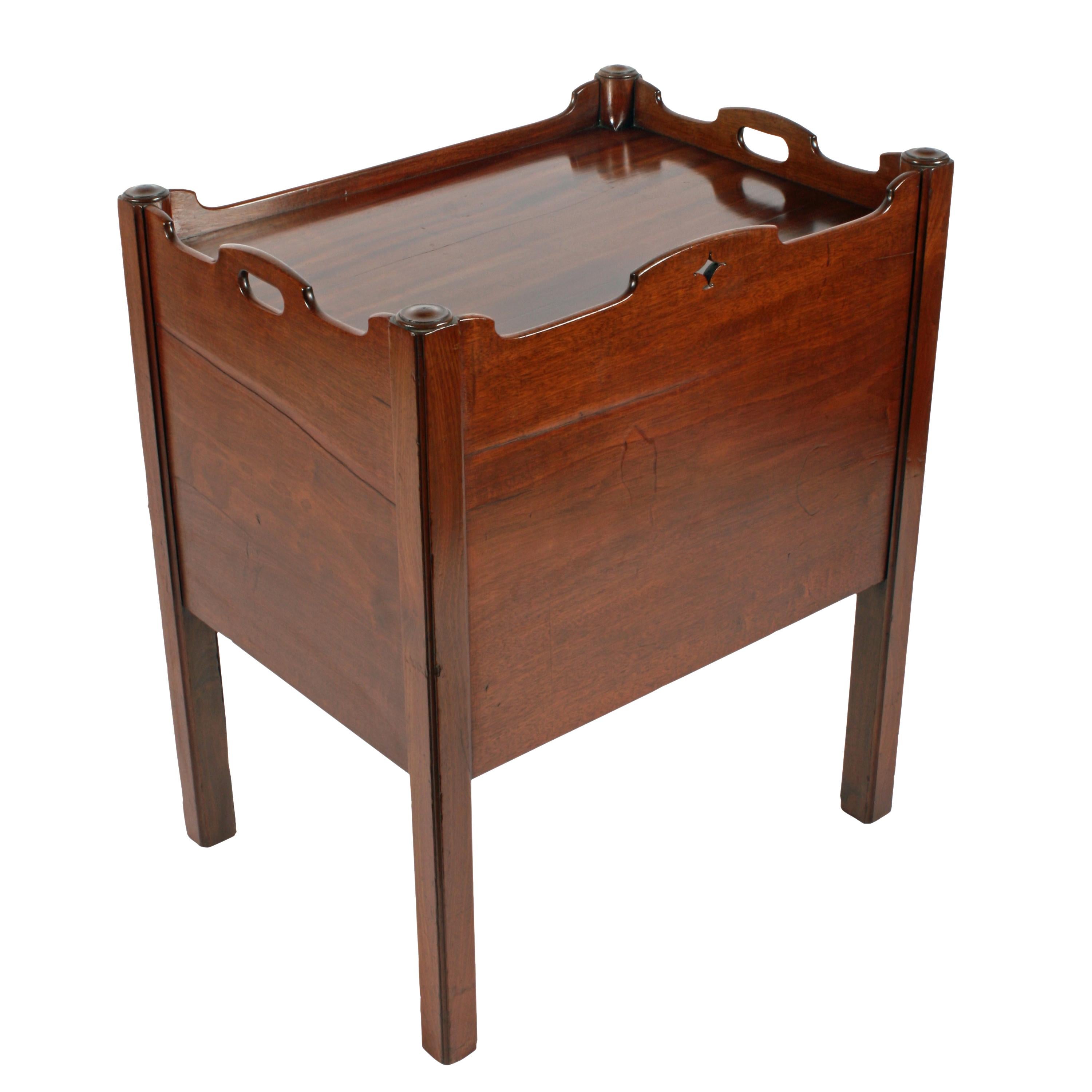Georgian Tray Top Commode For Sale 1