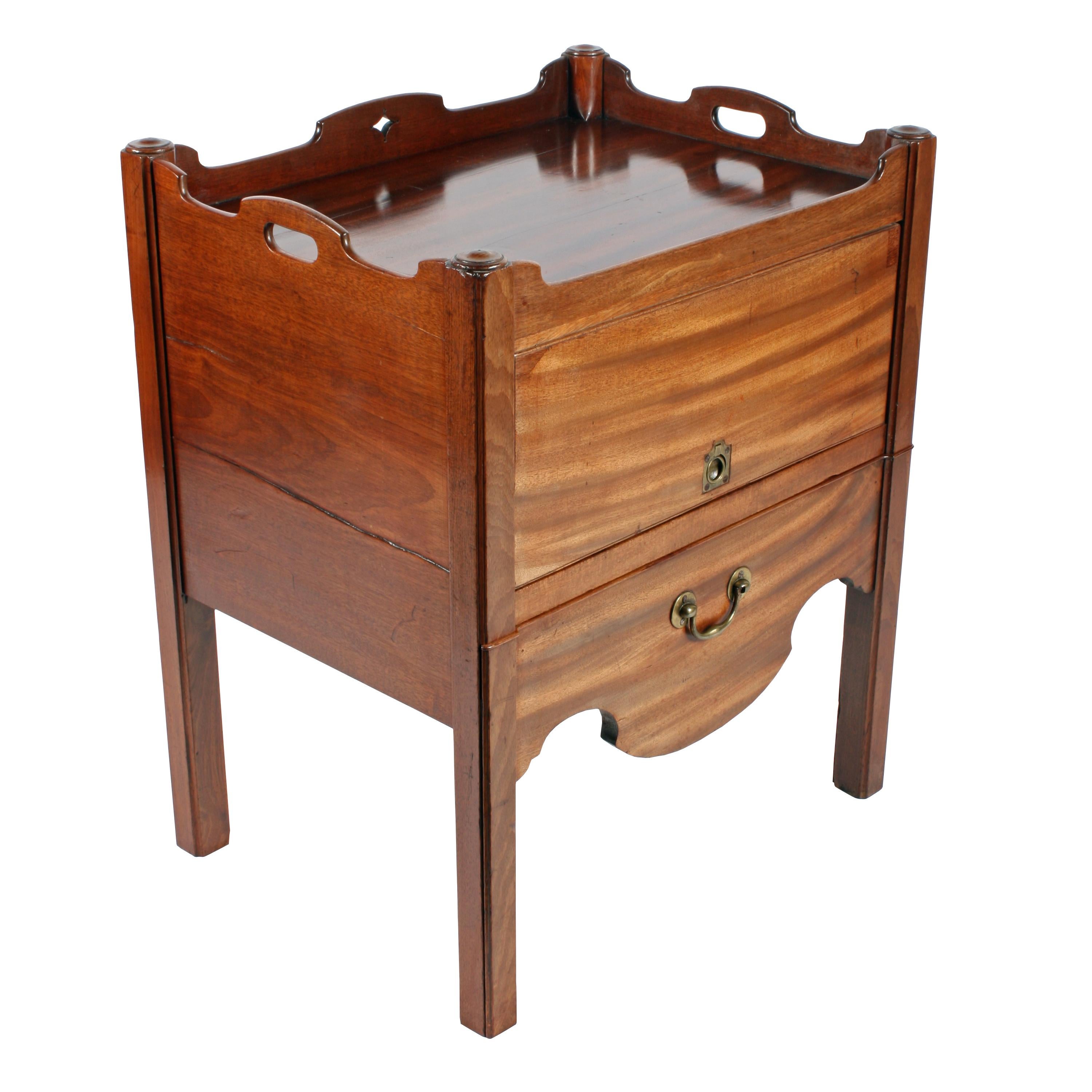 Georgian Tray Top Commode For Sale