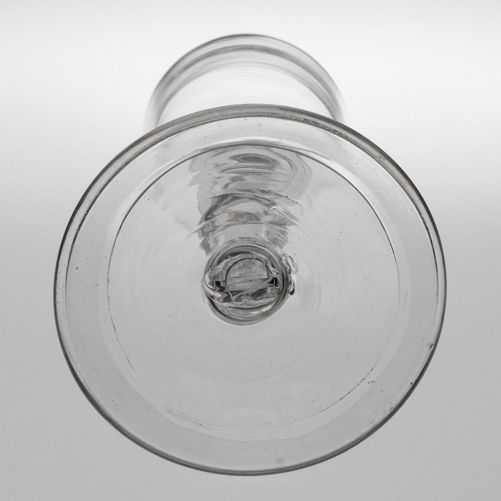 Copa de vino balustroide georgiana de triple nudo, c1740 en Bueno estado para la venta en Tunbridge Wells, GB