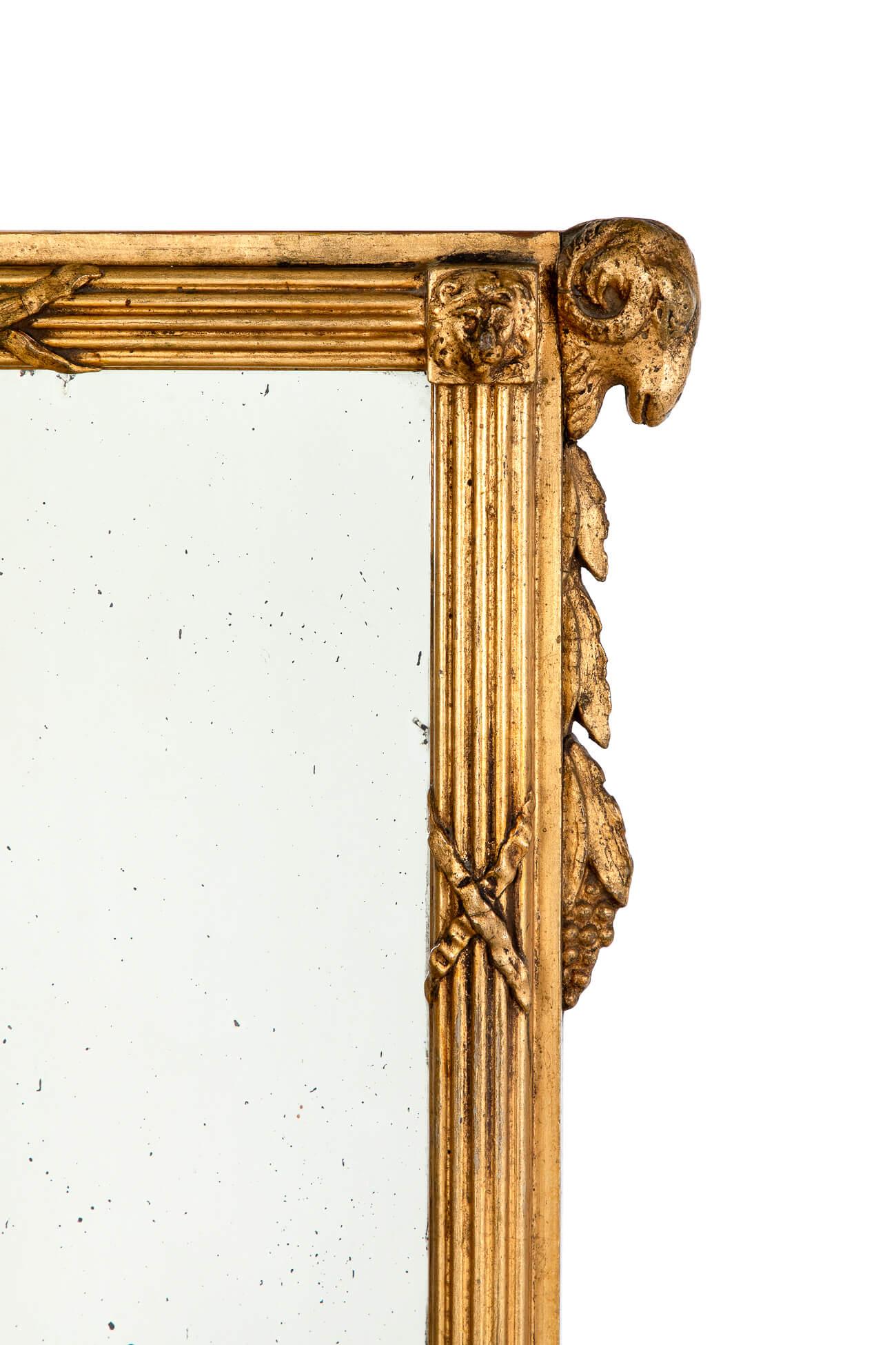 Georgian Triptych Gilt Mirror For Sale 3