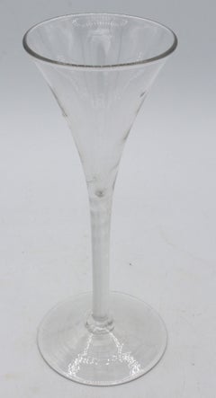 Georgian Trumpet Form Toasting Glass, circa 1750, England