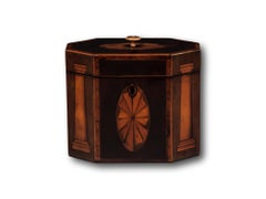 Antique English George III Tuscan Column Tea Caddy