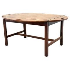 Georgian Two Panel Mahogany Oval Butlers Tray On Stand