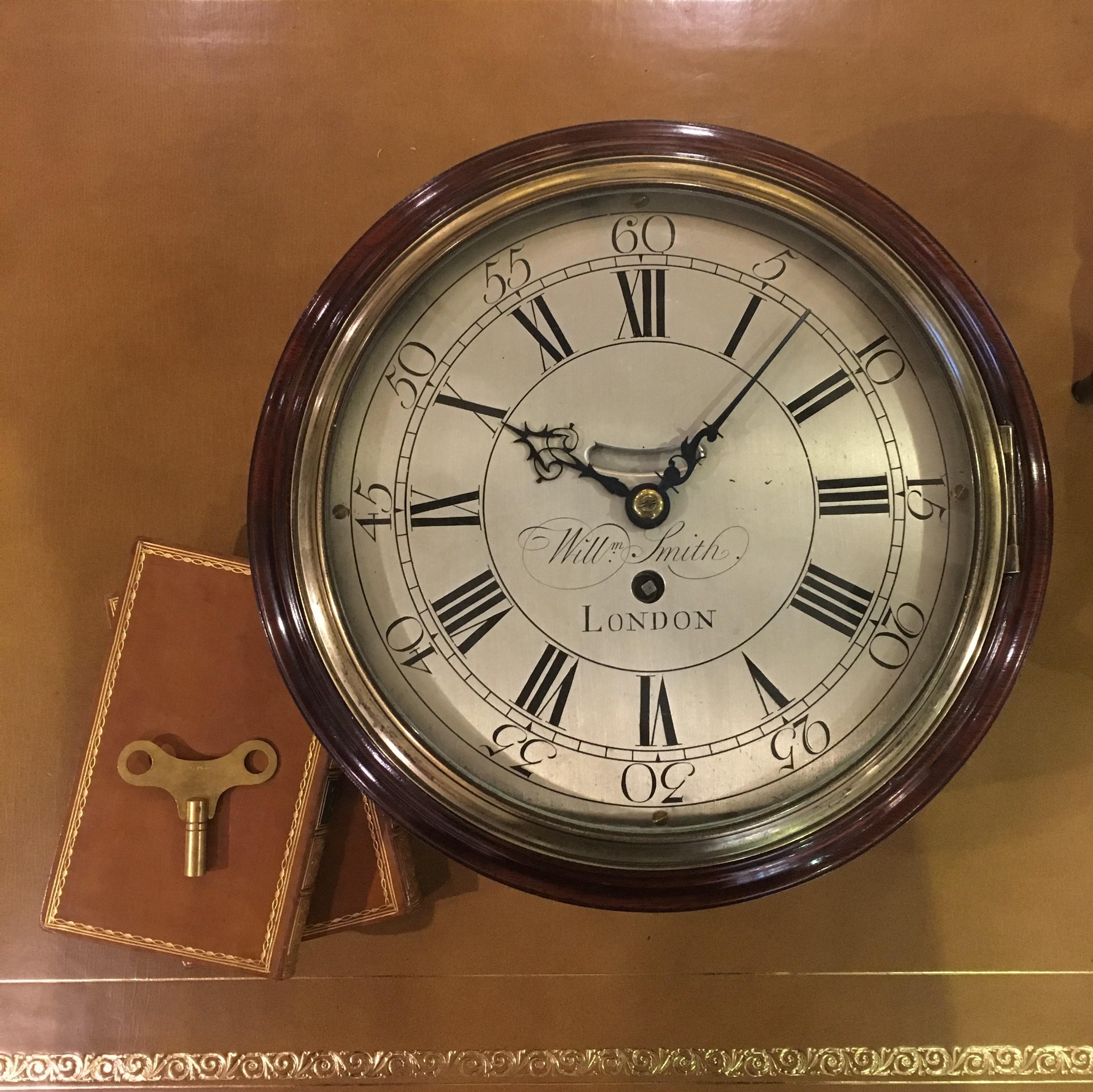 English Georgian Wall or Dial Clock by William Smith
