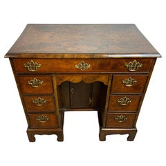 Antique Georgian Walnut Kneehole Desk