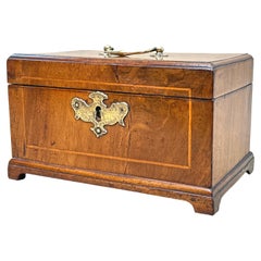 Georgian Walnut Rectangular Tea Caddy