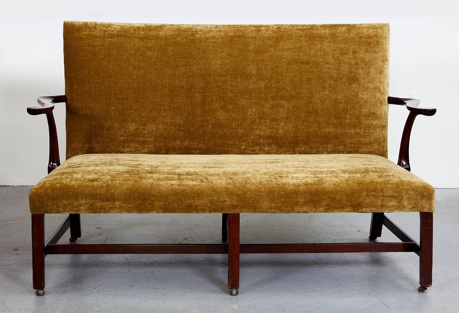 George III Georgian Walnut Settee For Sale