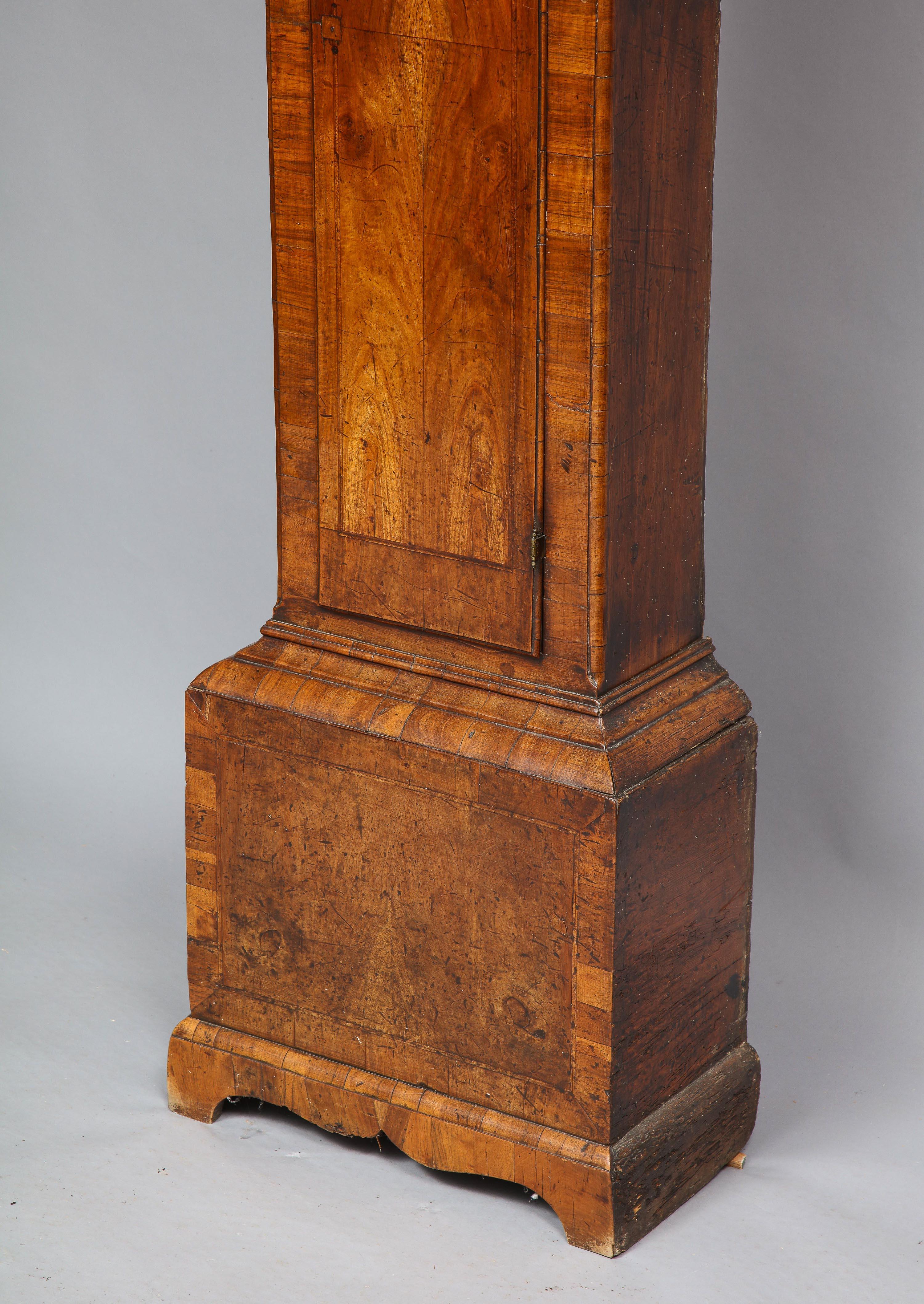English Georgian Walnut Tall Case Clock by Thomas Smith of Norwich For Sale
