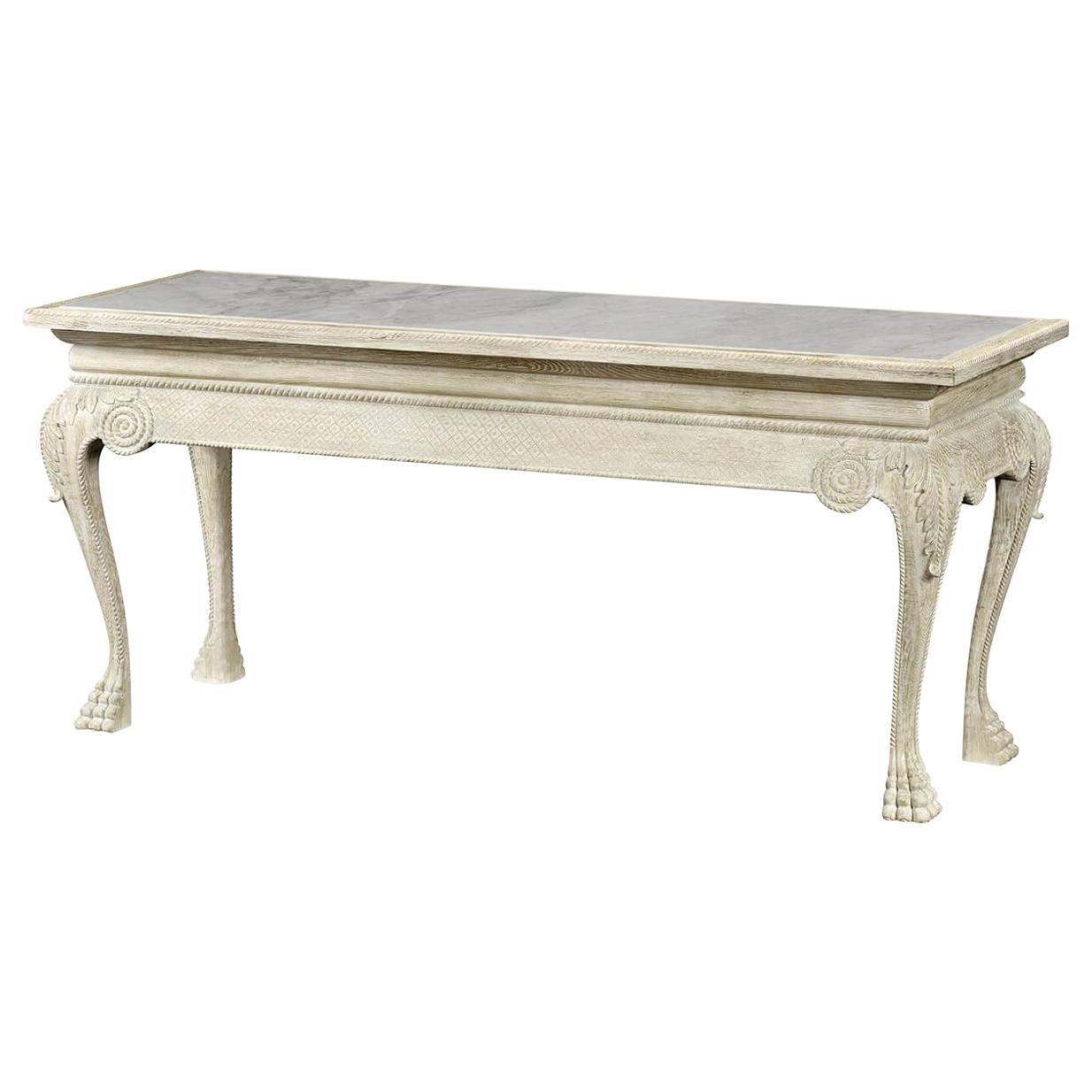 Georgian White Oak Console Table For Sale