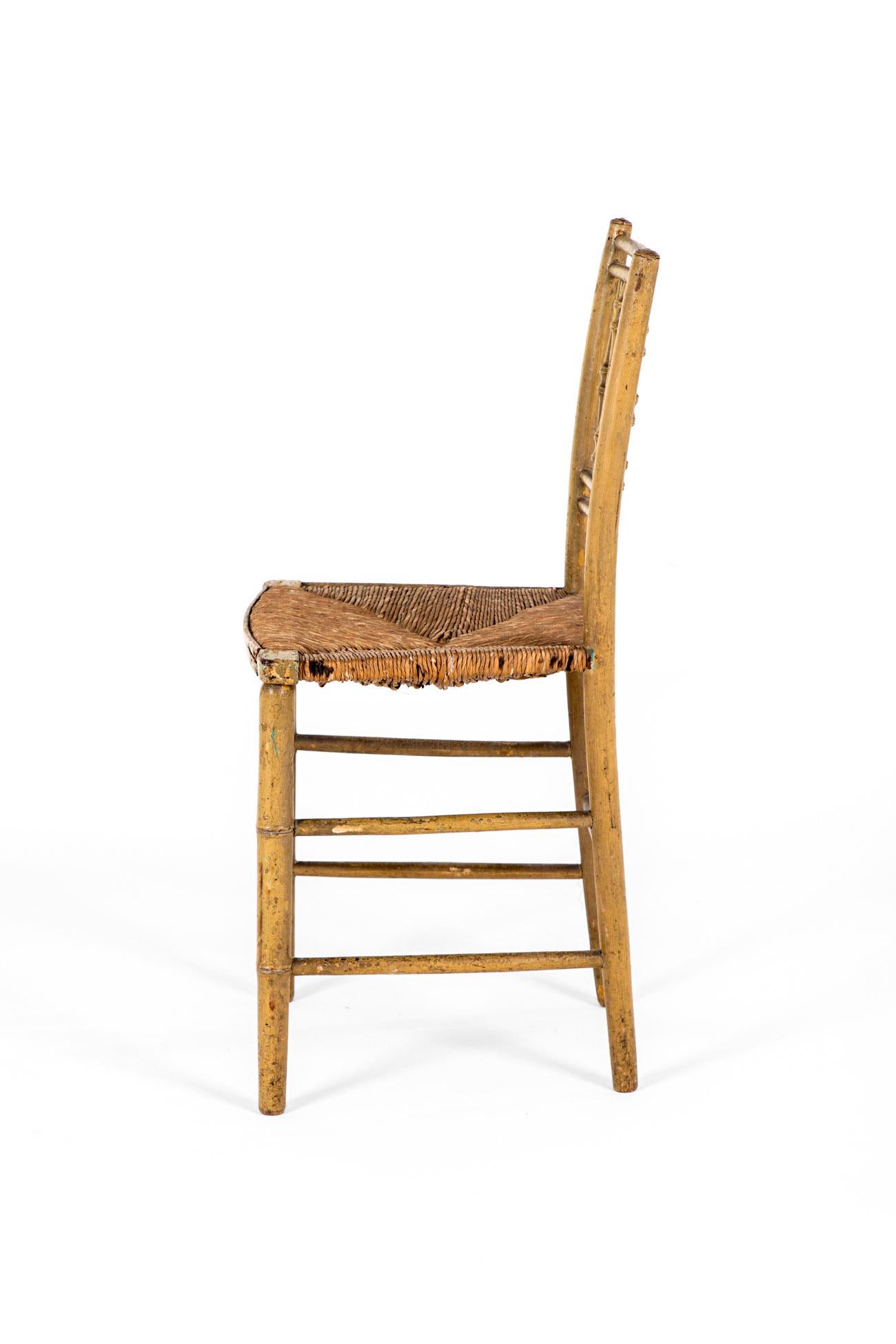 Fait main Georgian Wicker Side Chair en vente