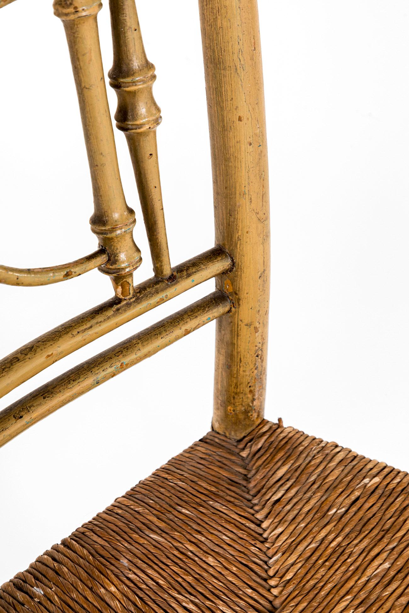 Osier Georgian Wicker Side Chair en vente