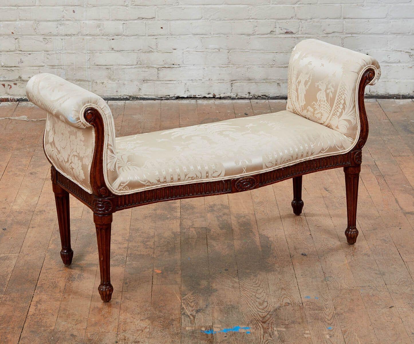 English Georgian Window Seat Attributed to Ince and Mayhew For Sale