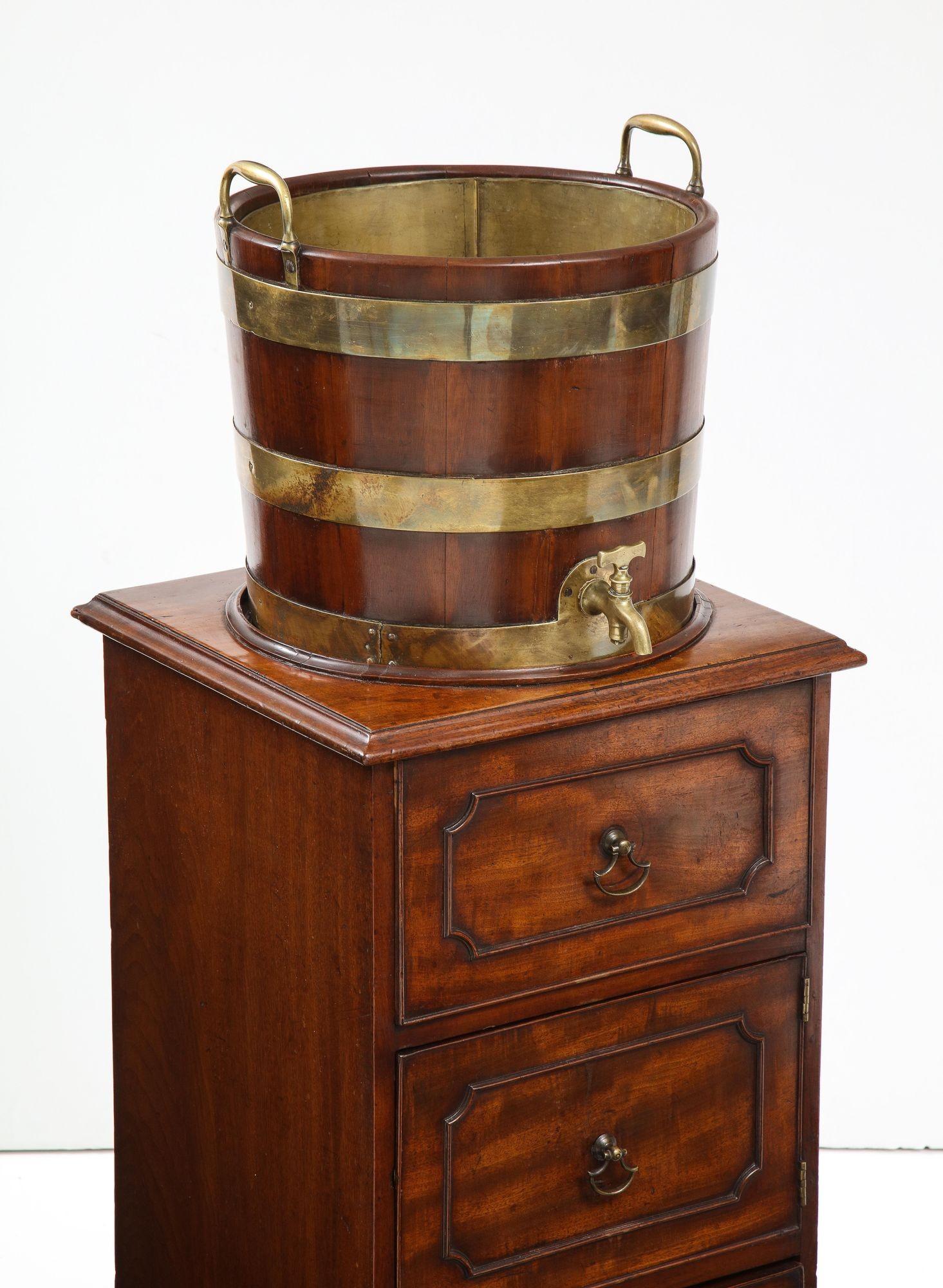 Late 18th Century Georgian Wine Cooler and Pedestal Cabinet For Sale