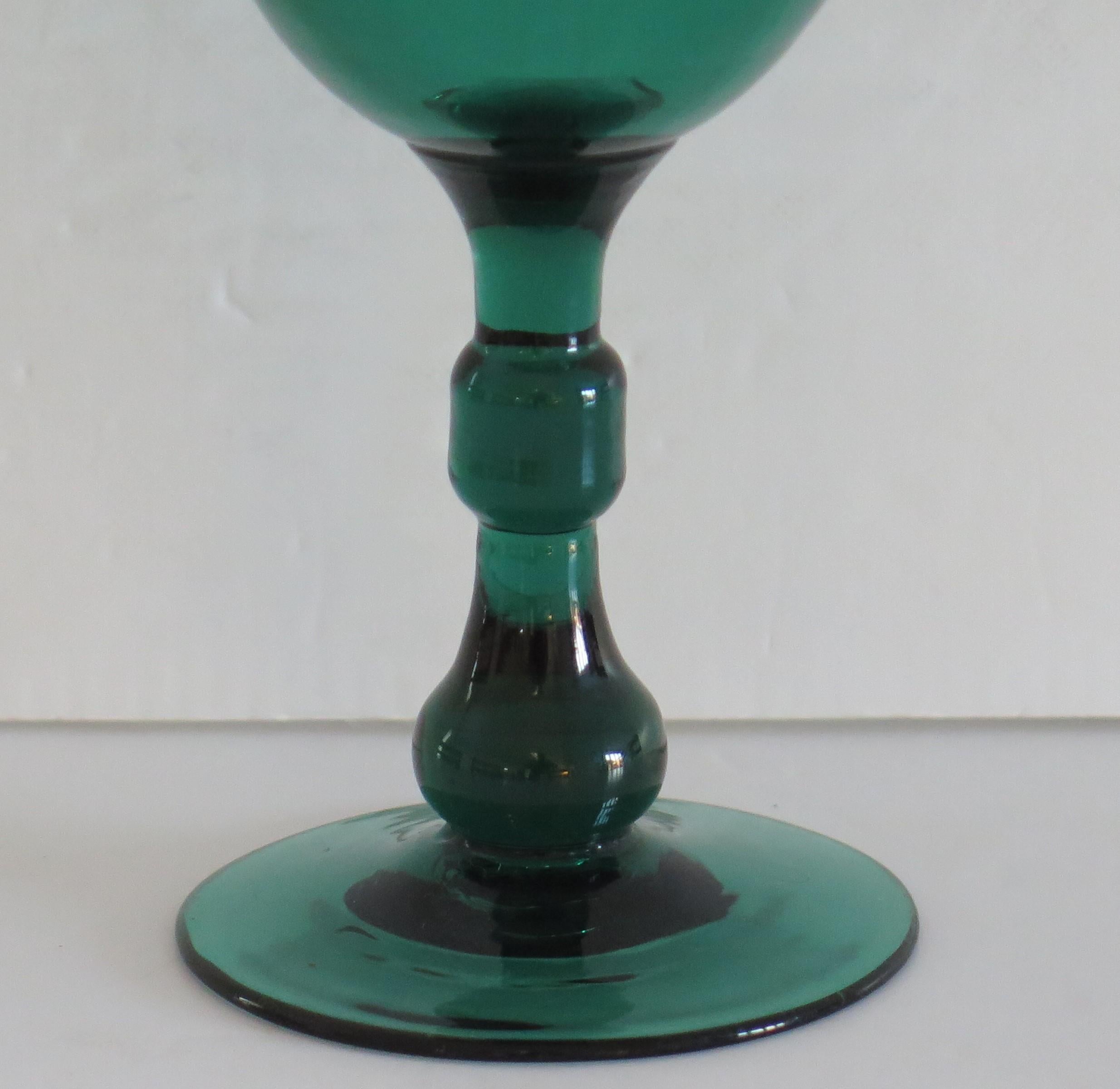 conical wine glass with lines