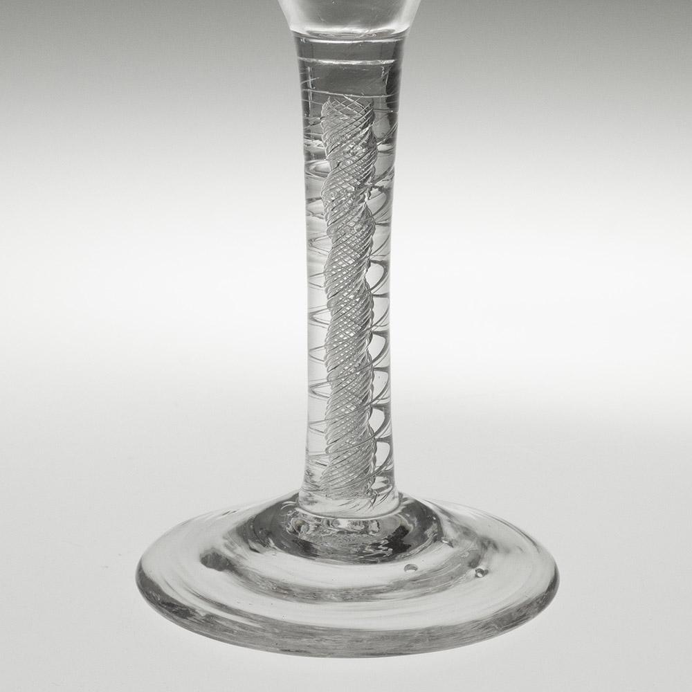 George II Georgian Wine Glass with Mercury Twist Stem c1750 For Sale