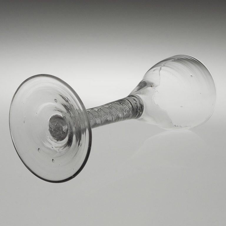 Georgian Wine Glass with Mercury Twist Stem c1750 In Good Condition For Sale In Tunbridge Wells, GB
