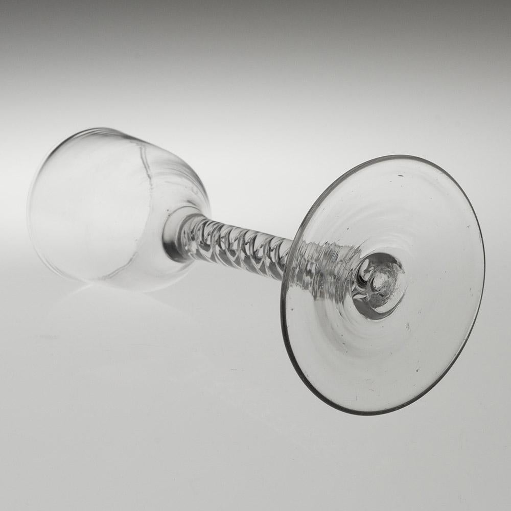 Copa de vino georgiana con tallo retorcido de mercurio c1750 en Bueno estado para la venta en Tunbridge Wells, GB