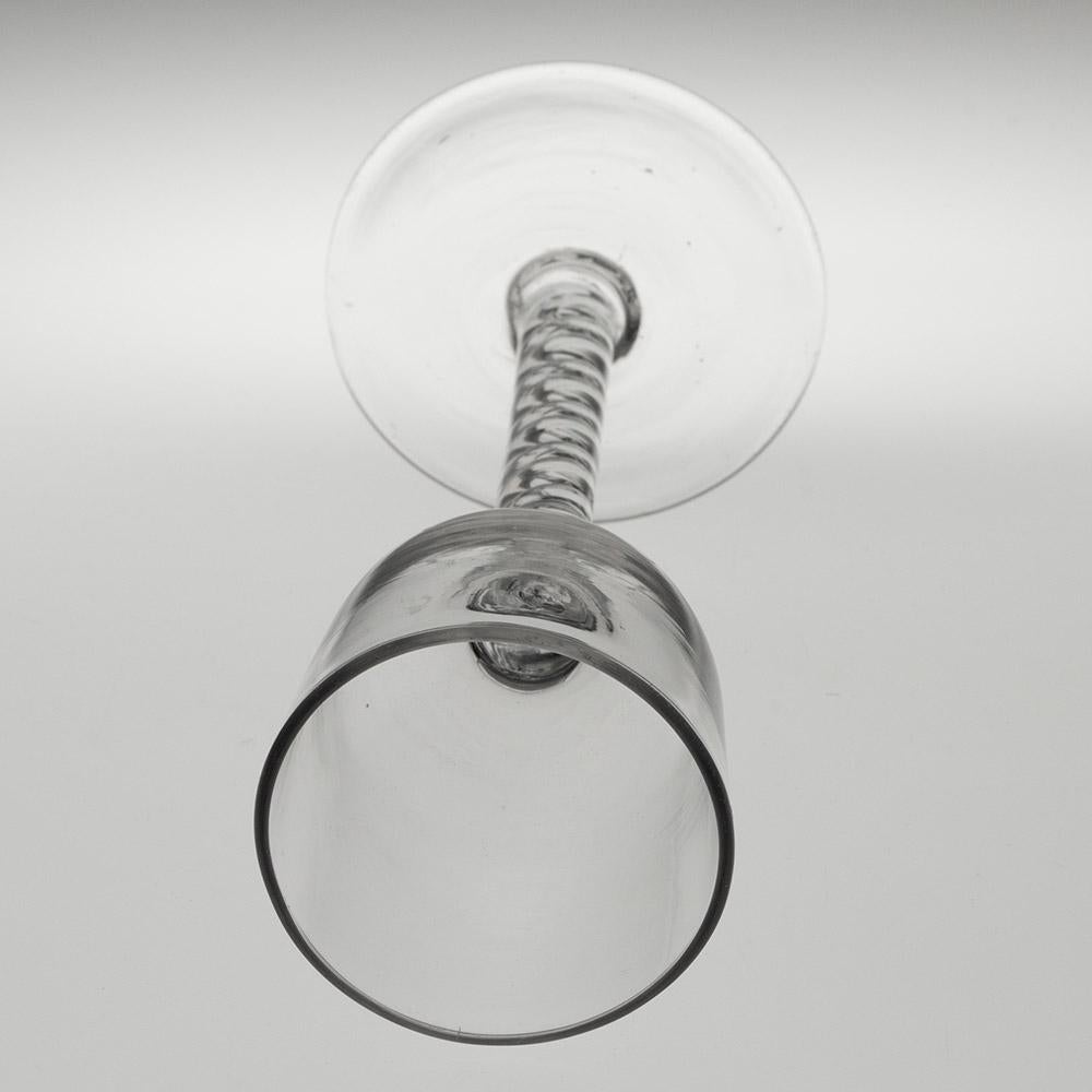 Copa de vino georgiana con tallo retorcido de mercurio c1750 mediados del siglo XVIII en venta