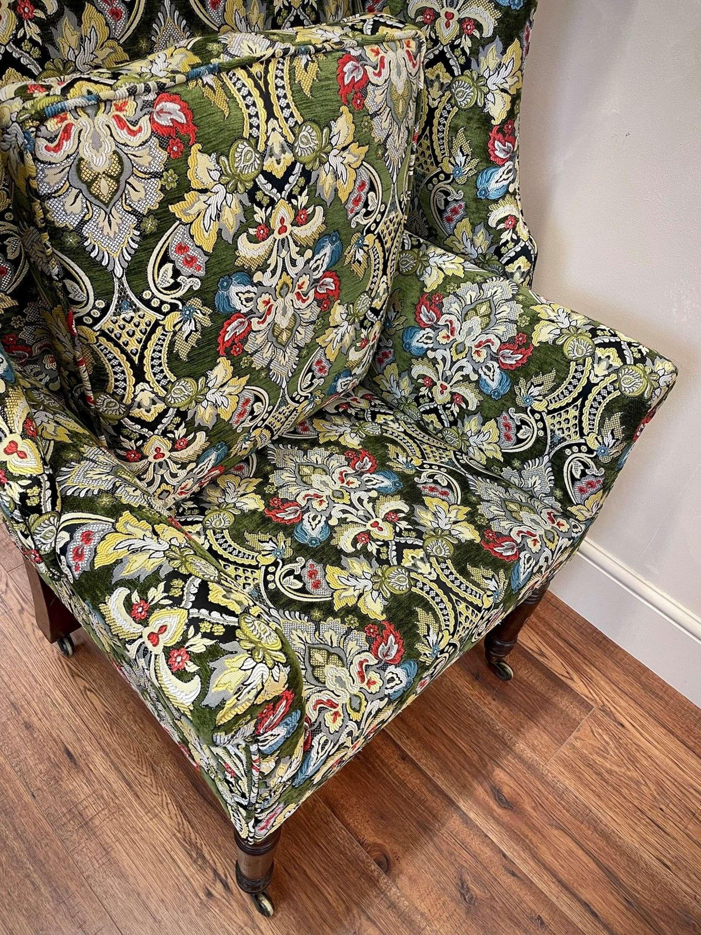 Georgian Wingback Armchair For Sale 2