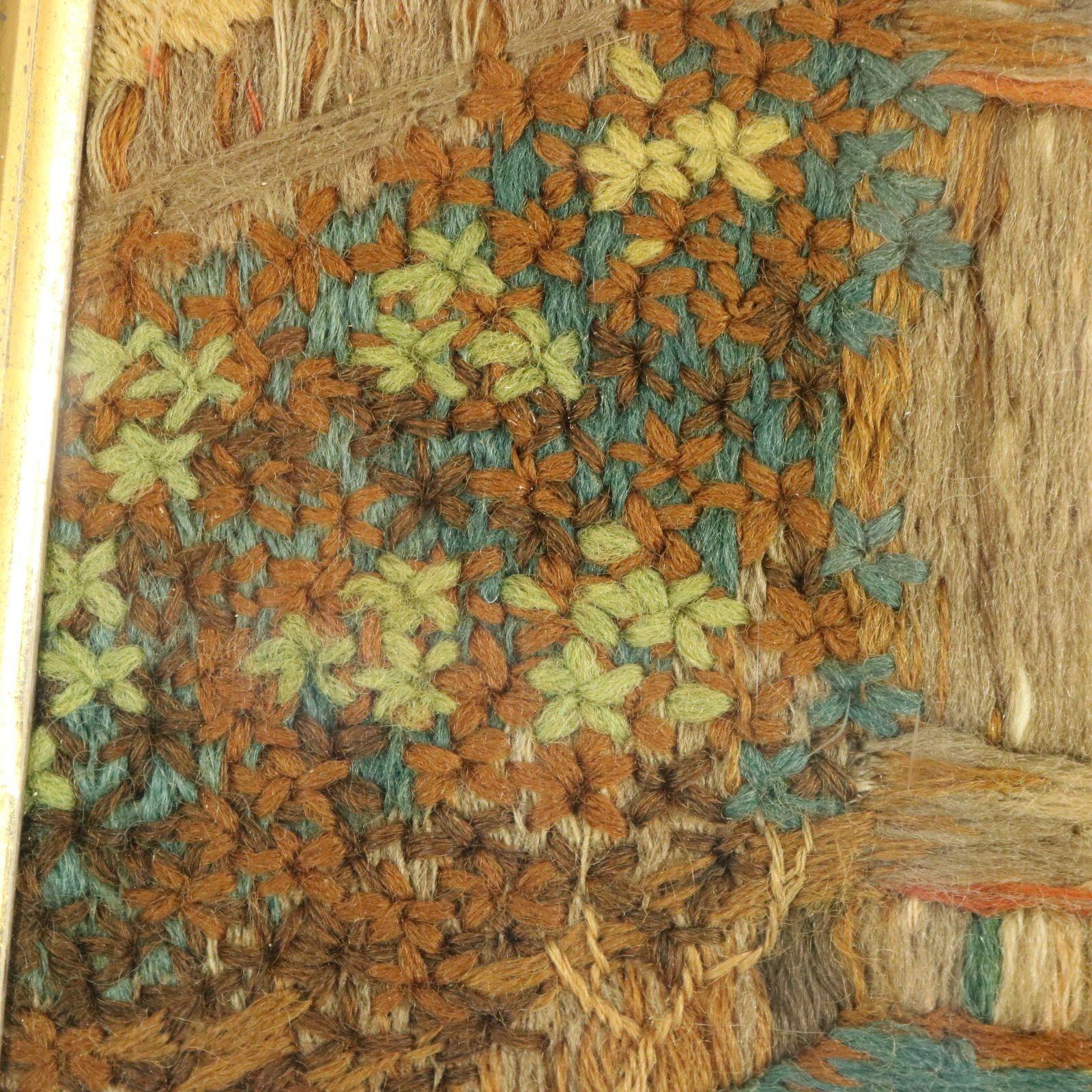 Georgianisches besticktes Gemälde mit Guinea-Pferden aus Wolle im Angebot 1